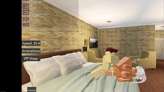 Dude pounds Roblox bunny's big ass and tits in hardcore fuck game, she sucks cock like a pro slut