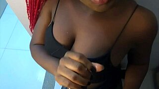 Cum to our secret spot as ebony slut spits sloppy on stepdaddy's huge dick
