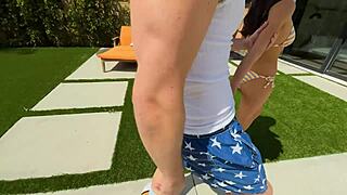 pool boy turns interview into squirting cowgirl ride on my trimmed teen pussy