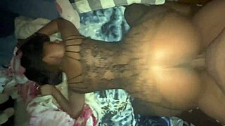 young ebony moans bent over doggystyle big black cock creampie