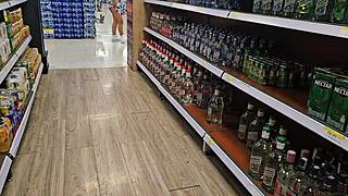 venezuelan hotwife flashes big ass in medellin supermarket... cuckold films it all
