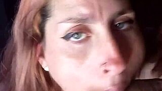 Chubby Blonde Slut Sucks Cock Deep Before Mouthful Cum Kiss