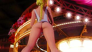 Helena teases big ass tits on beach closeup nude posing erotic with blonde curves begging for touch