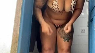 a boss lady tricks builder into bathroom alone for sneaky toilet fun