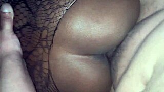 young ebony moans bent over doggystyle big black cock creampie