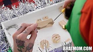 petite milf mommy cherry kiss blows and fucks ethan on christmas pov taboo