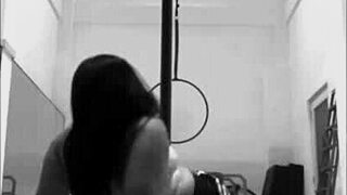 pinay shakes big ass in heels pole dancing aerial hoops oops rip