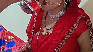 exotic indian girlfriend bent over doggystyle on bed after dirty talk and cunilingus kiss