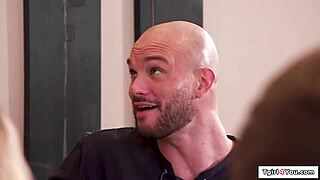 Messy ebony babe with perfect natural tits gets rough fucked face fucked by casting agent homemade interracial