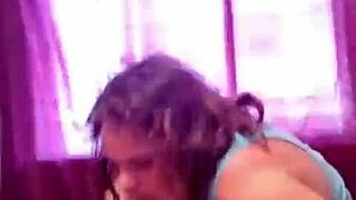 sheer lingerie milf housewife delivers hot blowjob footjob cock ride ending in cum on feet bliss