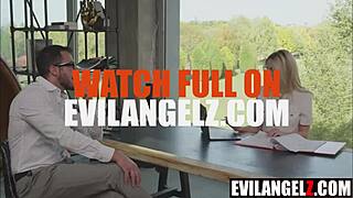 Perverted petite teen secretaries blow suck in taboo office reality