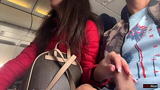 risky plane jerkoff flashes dick to crowded passengers