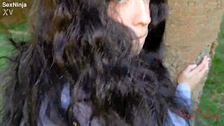 scared in woods would you pick my fat cock over the bear?