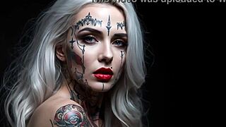 devil casually smokes with lipstick monster fetish vibes