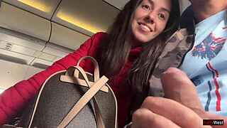 risky plane jerkoff flashes dick to crowded passengers