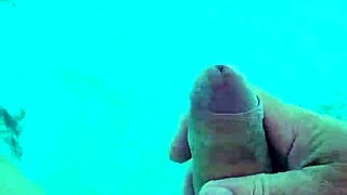 amateur handjob and naked masturbation splashin in the pool