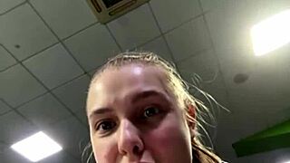 Hey fat blonde teen, ready to bounce those huge natural tits while I fuck you missionary in the gym?