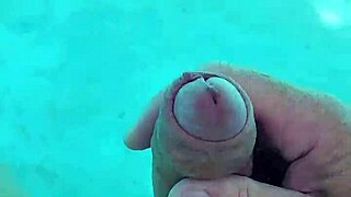 amateur handjob and naked masturbation splashin in the pool