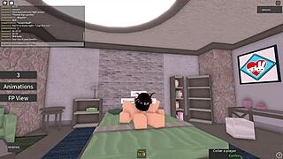 blonde roblox slut's throat game insane before thick pussy grips that white cock tight