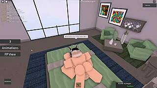 blonde roblox slut's throat game insane before thick pussy grips that white cock tight