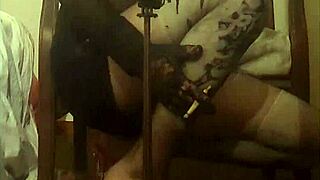 damn! crossdresser maria rocks black nylon panties and high heels!