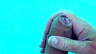 amateur handjob and naked masturbation splashin in the pool