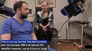 nurse ava siren spreads her petite pussy for patient guinea pig gaping fetish fun?