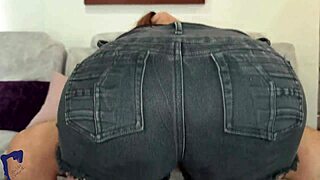 latina milf wife rides hard in lingerie gets deep vaginal creampie on couch!