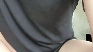 Shemale Ting Xuan pisses outdoors then fists her asshole while stroking hard