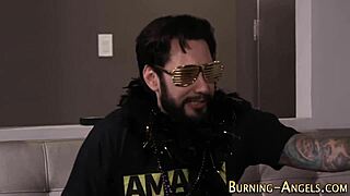 emo punk fetish babe takes double cock penetration in wild threesome