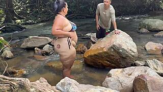 BIG COCK RIPS CLOTHES OFF SKINNY COLOMBIAN LATINA ON BEACH DOGGY COWGIRL BAREBACK OUTDOOR
