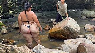 BIG COCK RIPS CLOTHES OFF SKINNY COLOMBIAN LATINA ON BEACH DOGGY COWGIRL BAREBACK OUTDOOR