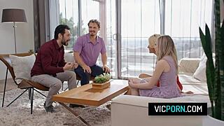 Ever seen hot swingers Scarlett Sage and Carlita Ray deepthroat in wild blonde latina milf foursome?