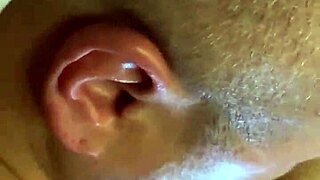 Wife deepthroats hairless monster cock