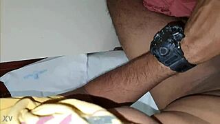 Blonde sucks latino cock wildly without any control