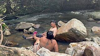 BIG COCK RIPS CLOTHES OFF SKINNY COLOMBIAN LATINA ON BEACH DOGGY COWGIRL BAREBACK OUTDOOR