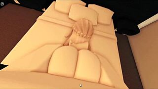 POV glimpse of bent-over doggystyle action in Roblox world
