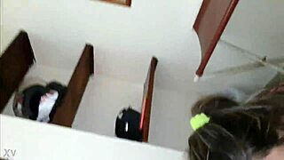 Blonde sucks latino cock wildly without any control