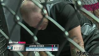 brunette model's steamy post-fight facial