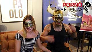 whoa, gabily rides spartano's huge black cock while cuckold hubby watches her moan!