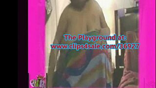 Teasing glimpse drying sexy ebony bbw curves big saggy tits fat ass pre shower reveal?