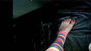 she straps on, fucks him in panties, and squirts hands-free in passion