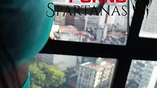 Iara's Tanned Milf Tits Bounce in Bath Cum Shower Mixup!