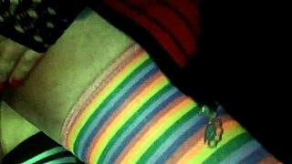 she straps on, fucks him in panties, and squirts hands-free in passion