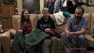 nova maverick bent over in hospital gown as doctor licks her shaved pussy close up