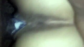 My girlfriend's creamy latina pussy overflows from friend's monster black cock pounding 😍💦