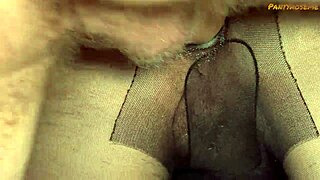 Horny gilf in black pantyhose bends over for anal pounding doggystyle cowgirl and missionary by stud