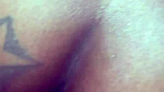 Intimate massage evolves into hardcore doggystyle creampie with petite ebony