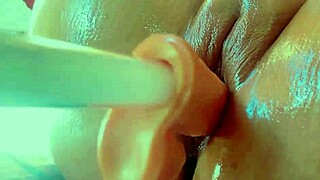 whoa check out this dripping wet pussy getting railed by the pleasure machine till she squirts everywhere!!