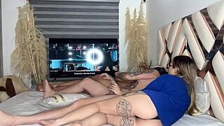 my girlfriend's hottest friend slurps my throbbing cock deep and wet